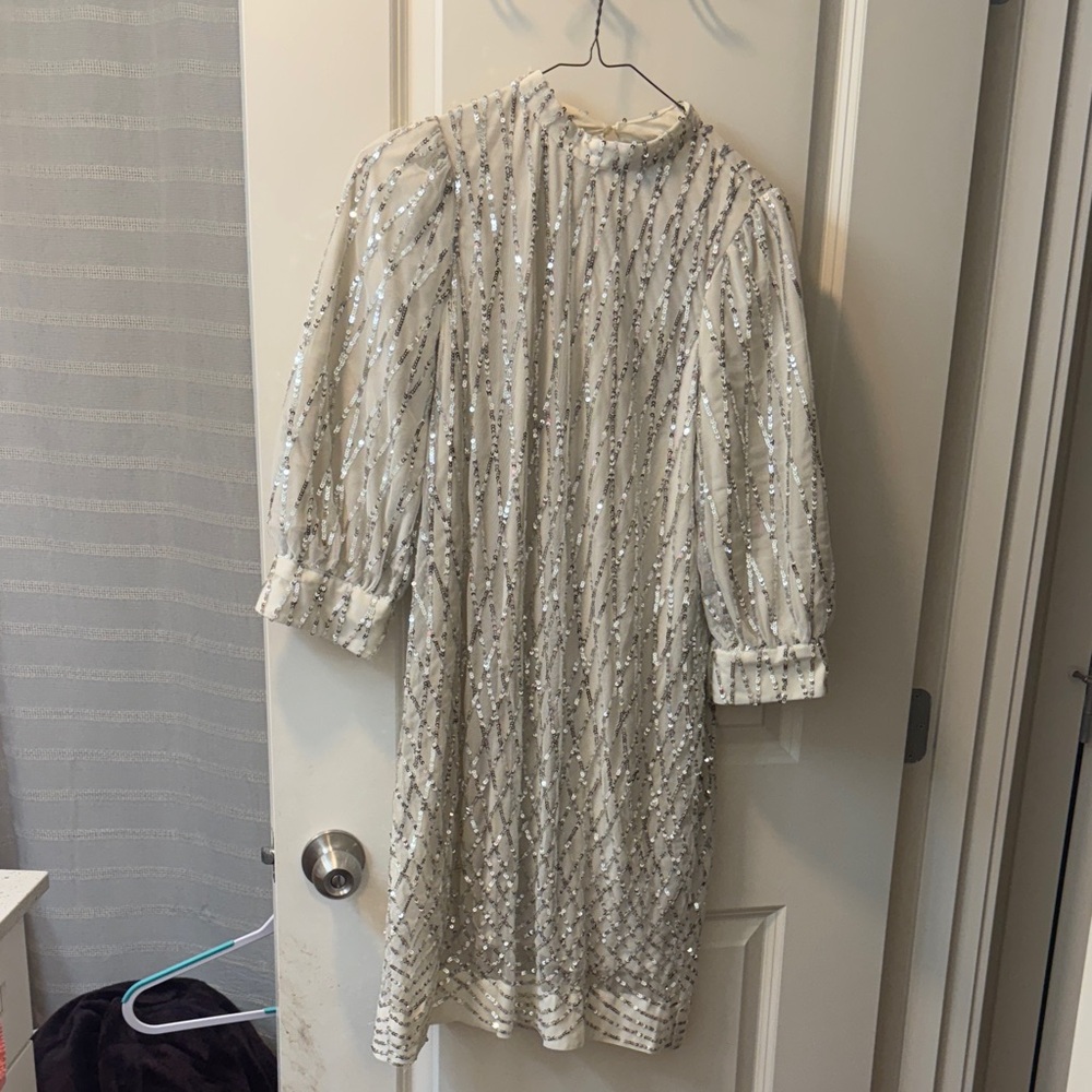 Silver Sequin Dress